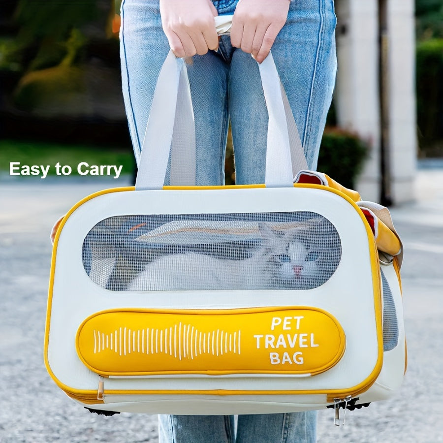 Foldable Portable Pet Carrier Backpack for Cats Under 22 Pounds and Dogs Under 16.5 Pounds