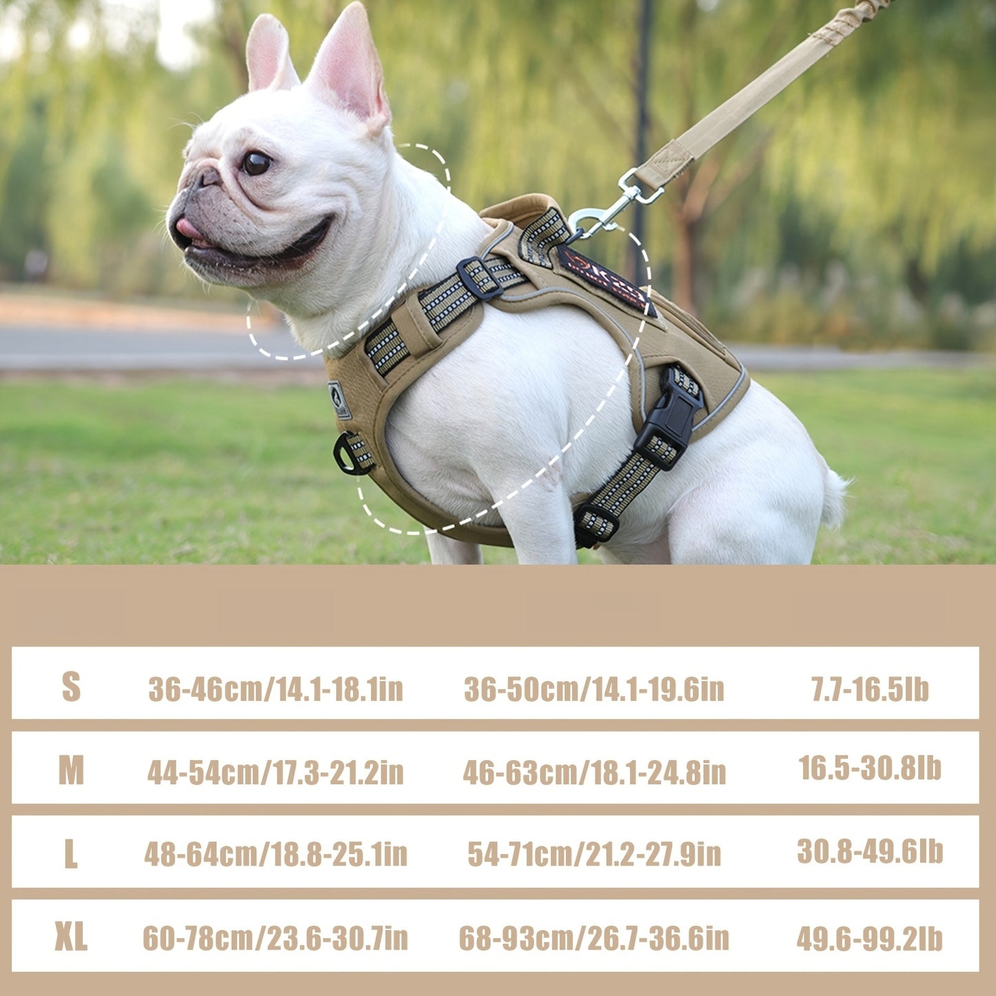 Tactical Dog Harness for Medium and Large Dogs Heavy Duty No Pull Dog Harness with Handle and Poop Bag Holder Adjustable Reflective Dog Vest for Training Walking and Hiking
