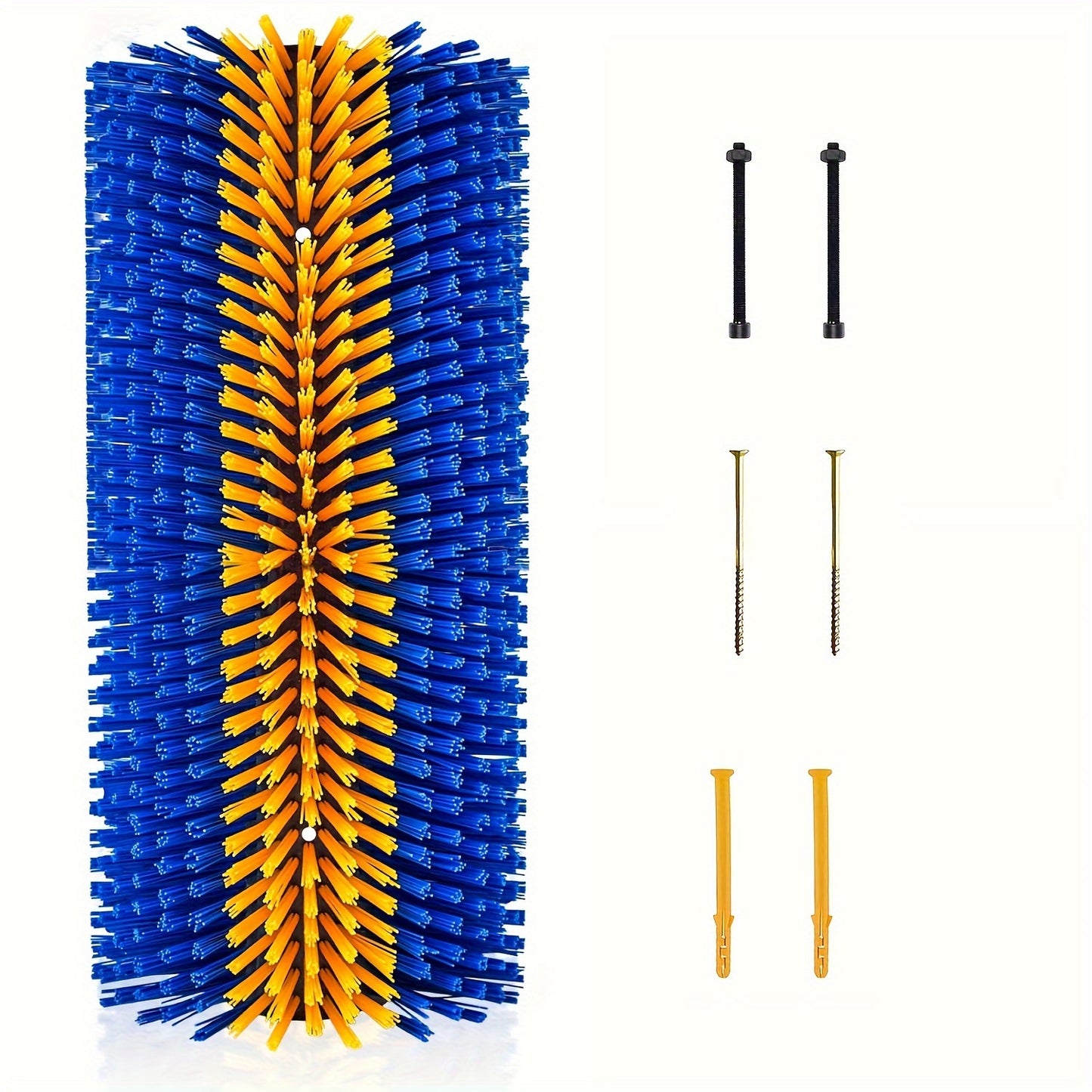 1pc Durable Livestock Scratch Brush 19x8 Inch Ideal for Horse Cow Sheep Grooming Includes Screw On Accessories No Batteries Required Horse Grooming Supplies