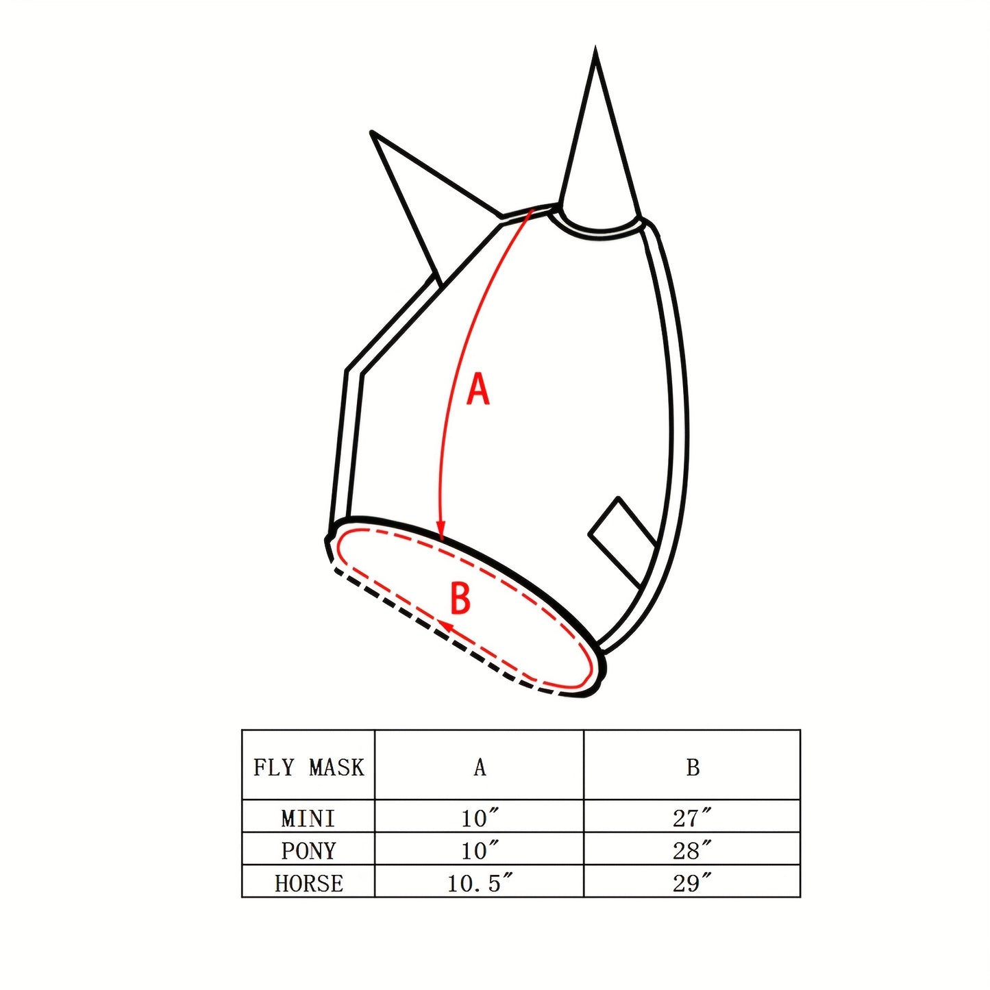 UV Protection Horse Fly Mask Tear-Resistant