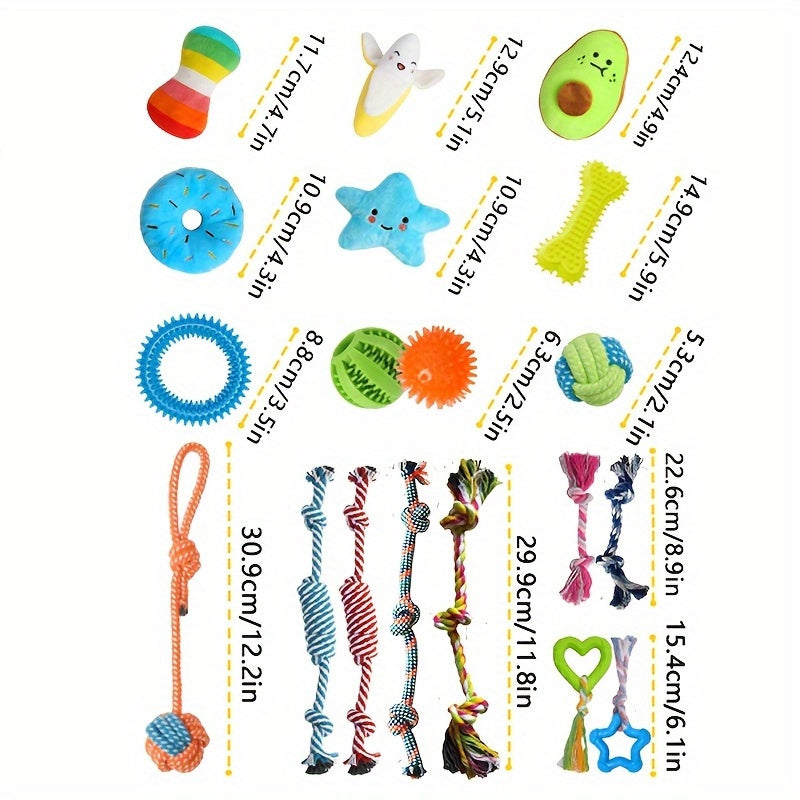 25pcs Luxury Dog Chew Toys for Puppy and Small Dogs
