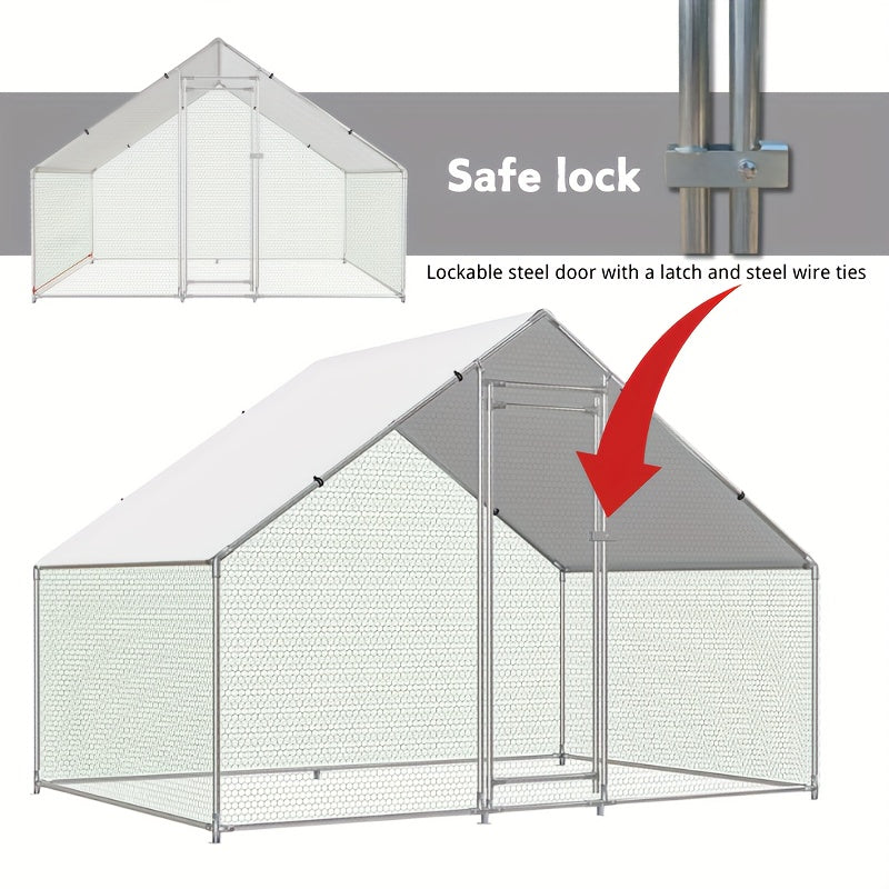 Large Metal Chicken Coop Waterproof UV Resistant For Poultry