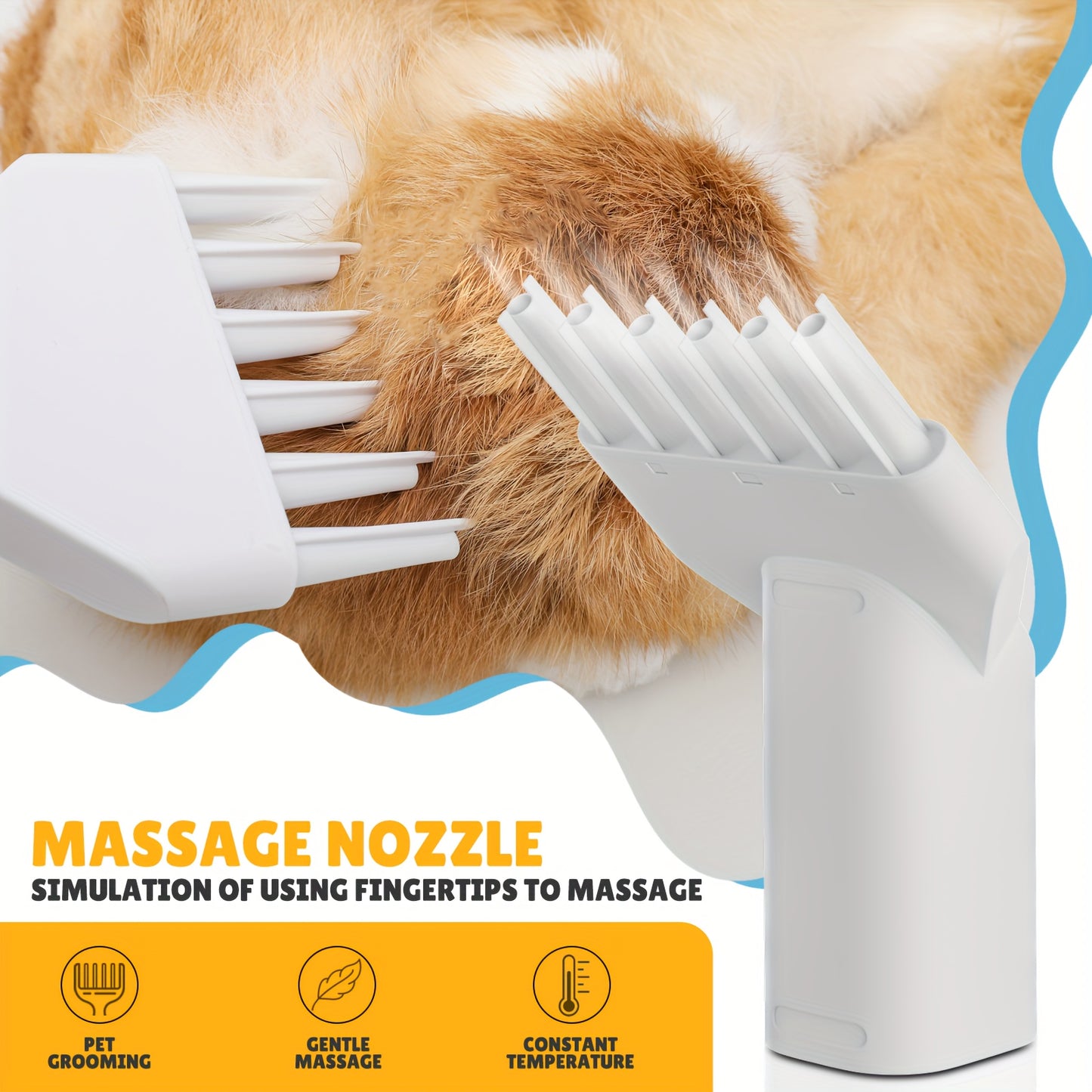 Dog Grooming Kit Vacuum and Blow Dryer Pet Grooming Vacuum with 6 Grooming Tools Trimmer and Guide Combs for Dog Cat and Other Animals