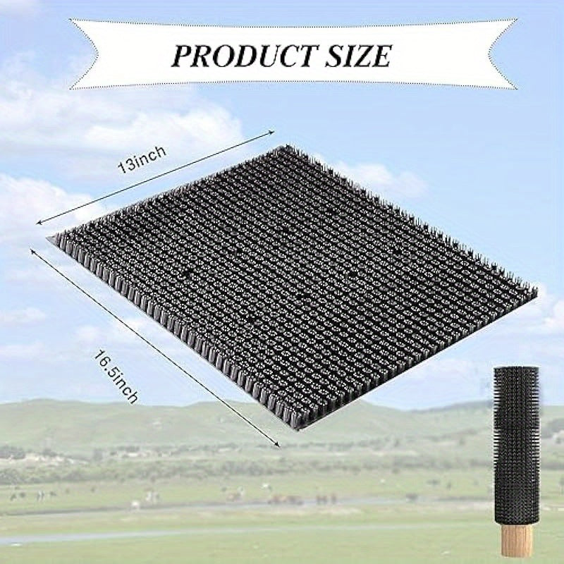 2 Pcs Horse Cattle Scratchers Soft Massage Brush Kit for Equine Bovine Itch Relief Pad for Farm Animals Goat Sheep Cow Dog