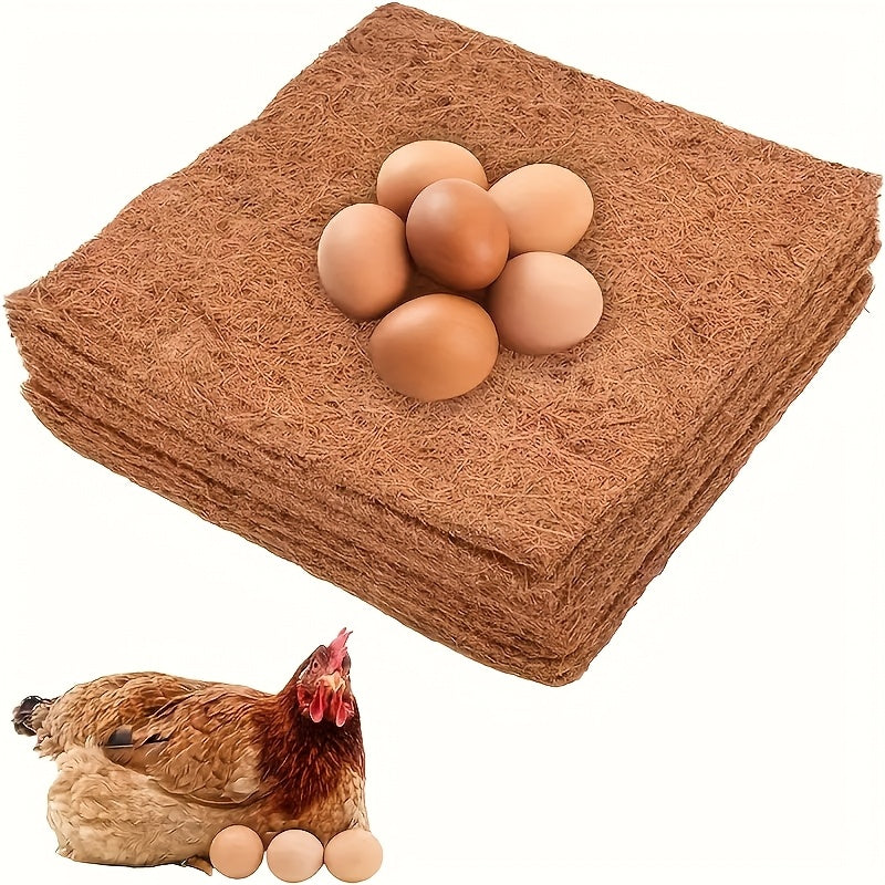 7 Pcs Reusable Coconut Palm Mats for Chicken Coop Nesting Moisture Proof and Heat Insulating Perfect for Birds and Reptiles to Lay Eggs Easy to Care For