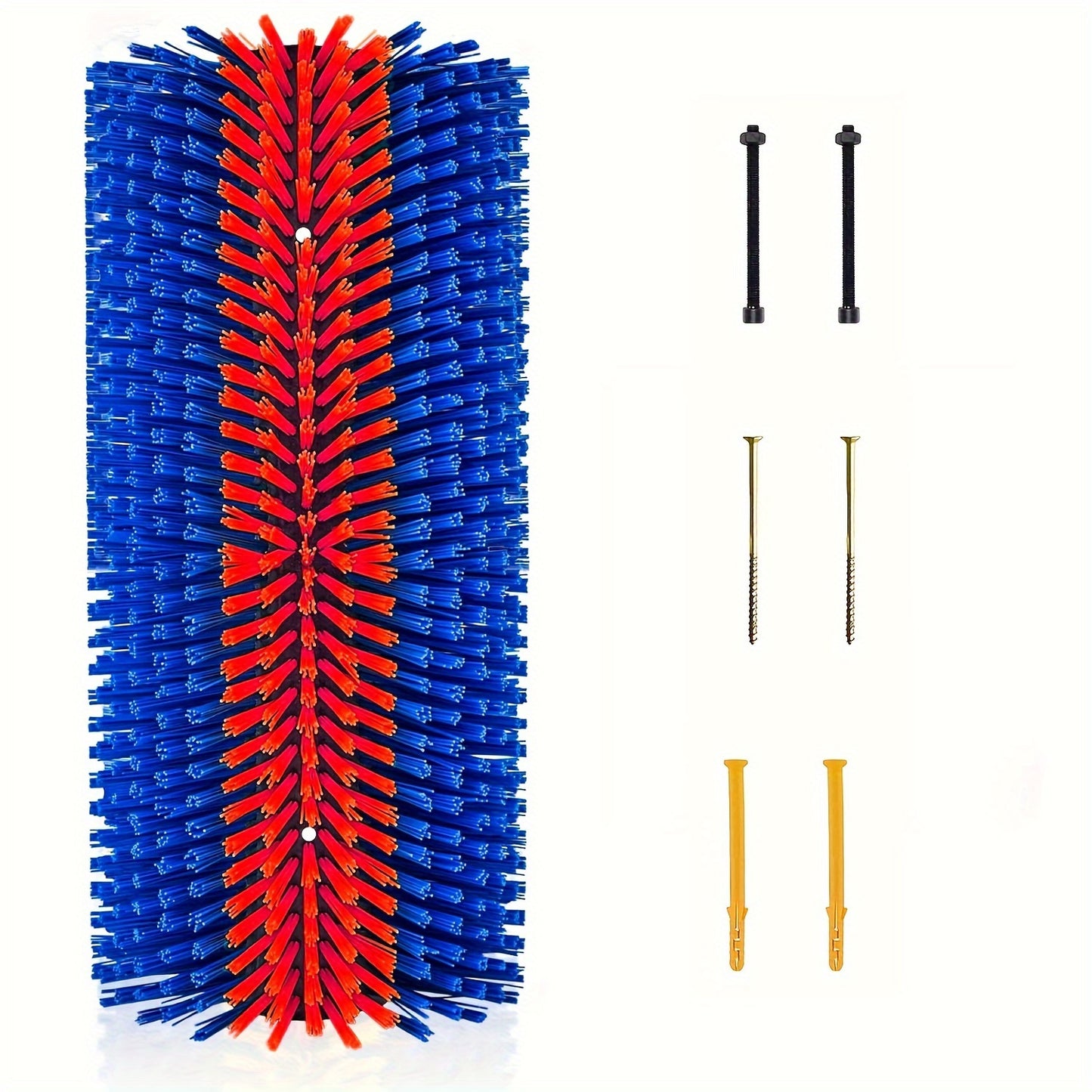 1pc Durable Livestock Scratch Brush 19x8 Inch Ideal for Horse Cow Sheep Grooming Includes Screw On Accessories No Batteries Required Horse Grooming Supplies