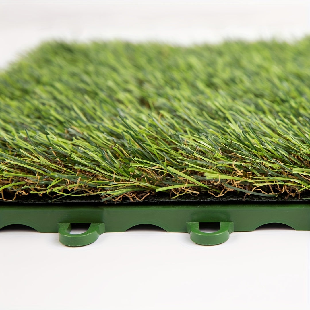 9 Pcs Chicken Nest Mats 12.6x12.6 Inch Artificial Grass Carpet Chicken Nest Fence Box Mat Pet Friendly Garden Decoration