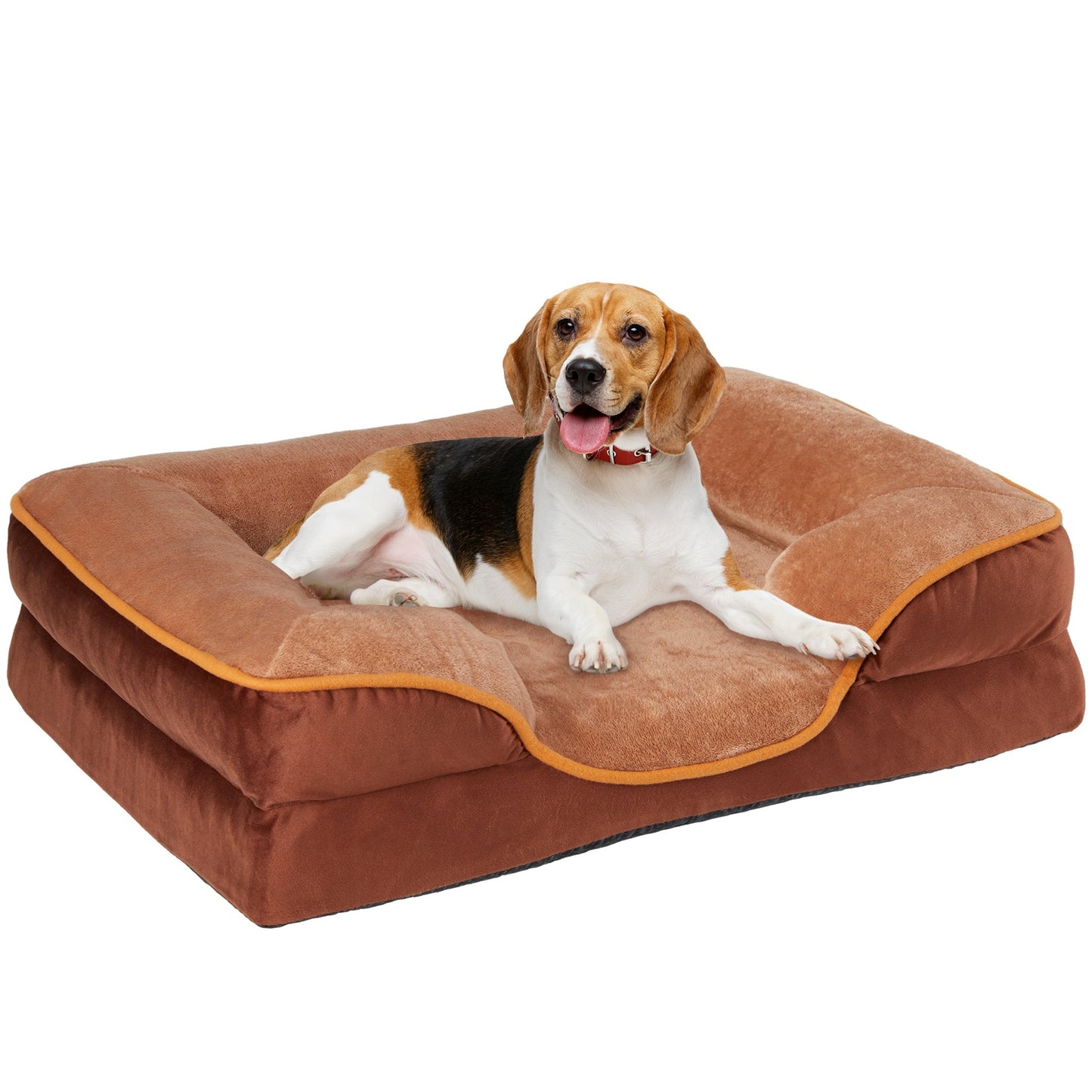 1pc MCQ Orthopedic Dog Bed with Washable Cover and Non-Slip Base