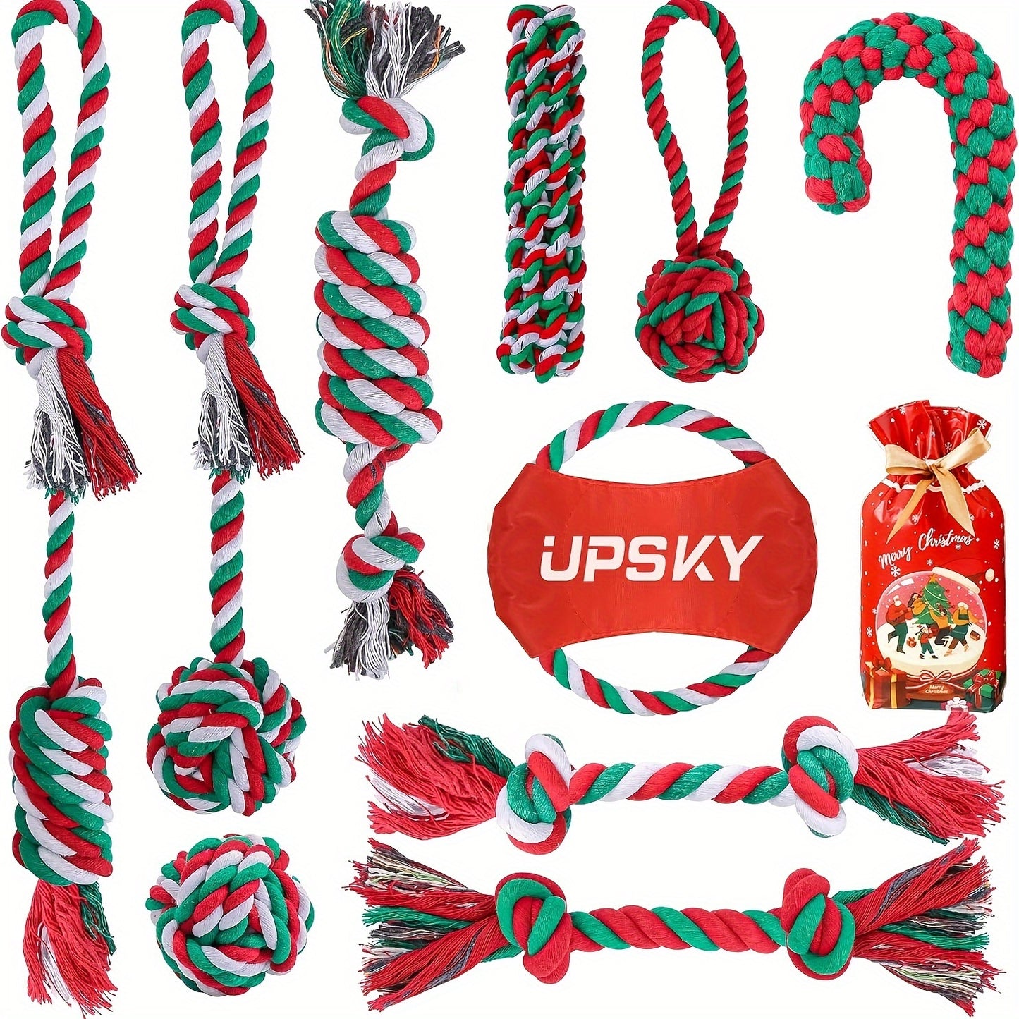 10-Pack Durable Dog Chew Toys Set for Aggressive Chewers