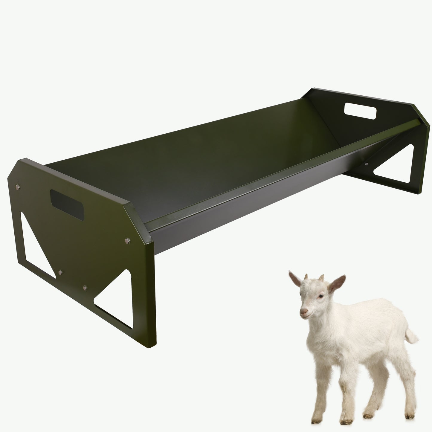 45" Heavy-Duty Galvanized Steel Livestock Feeder