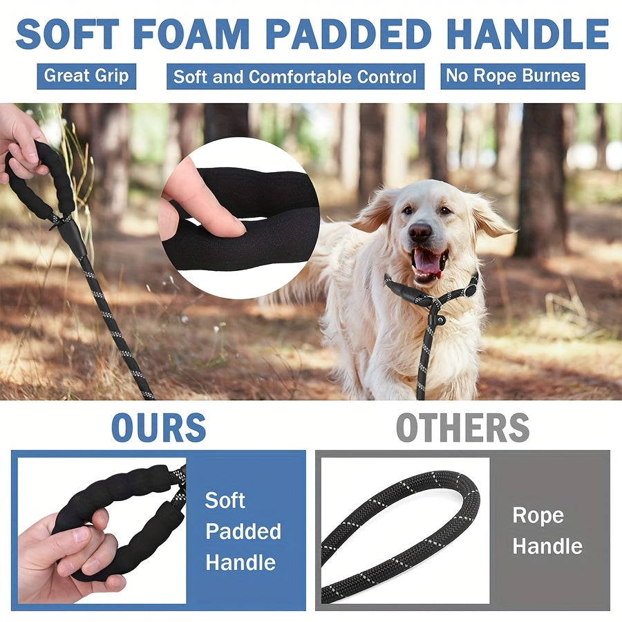 Slip Lead Dog Leash 6ft Reflective Heavy Duty Rope Leash