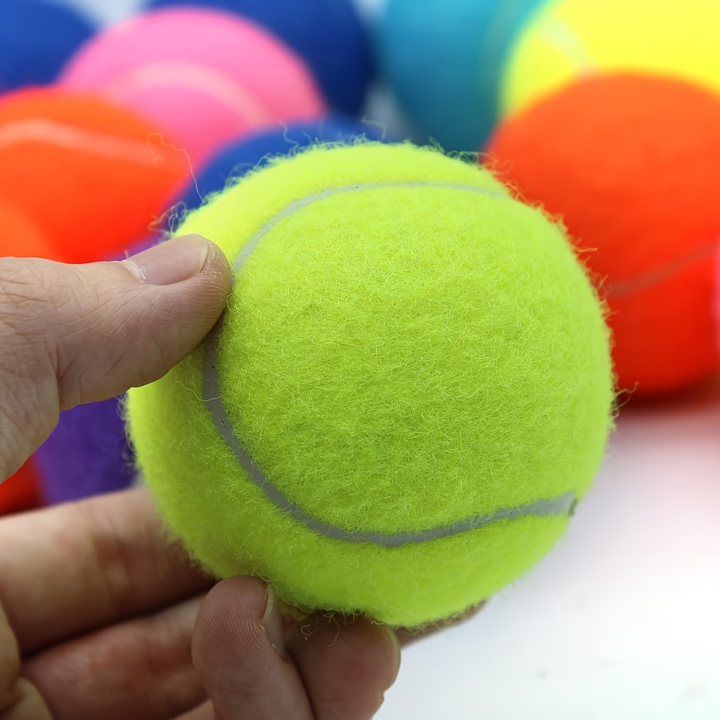 18pcs Training Tennis Balls Practice Balls With Mesh Bag Pet Dog Playing Balls Suitable For Beginner Tennis Training