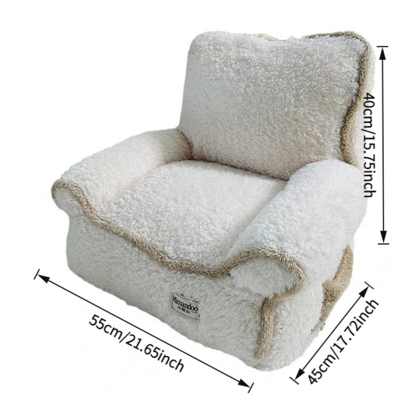 1pc Cute Lace Pet Sofa Bed Washable Cat Bed Suitable for Small Dogs and Cats Non Slip Bottom Dog Bed Fluffy Cat Sofa