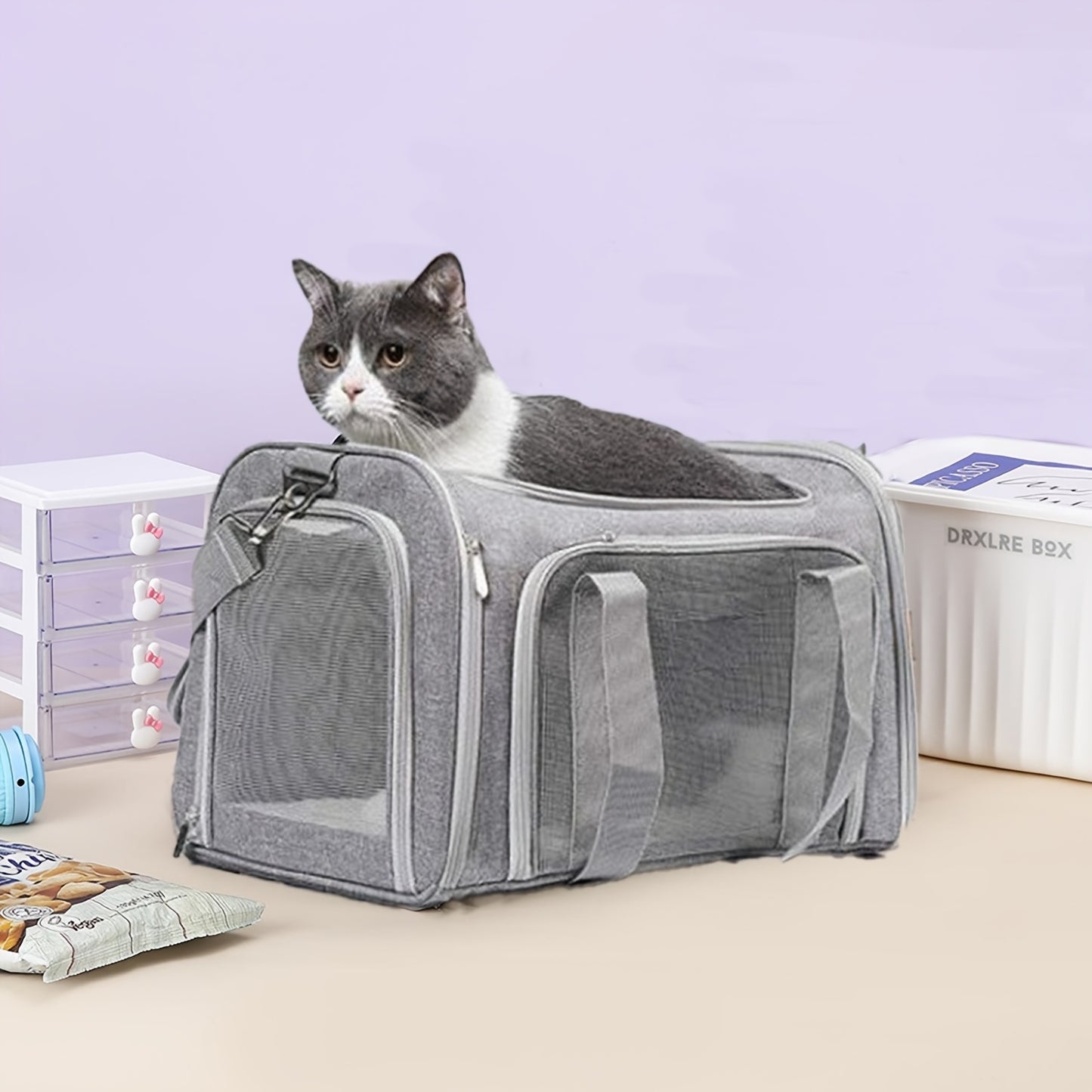 Ultra Comfy Portable Pet Carrier Bag Spacious Premium Plush Mat Safe Travel Companion for Medium Cats and Small Dogs Up to 15 Pounds