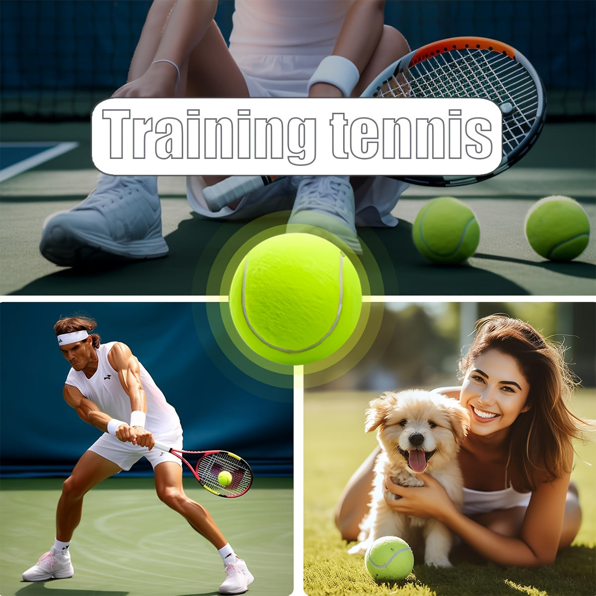 18pcs High-Visibility Neon Green Tennis Balls with Carry Bag