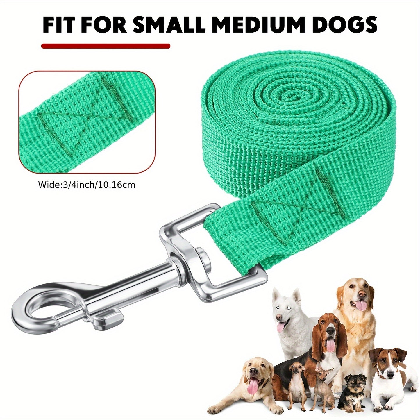 12pcs Nylon Dog Leash Bulk 5ft Dog Training Leash 12 Colors Puppy Line Traction Rope For Small Medium Puppy Training Play Camping Or Backyard