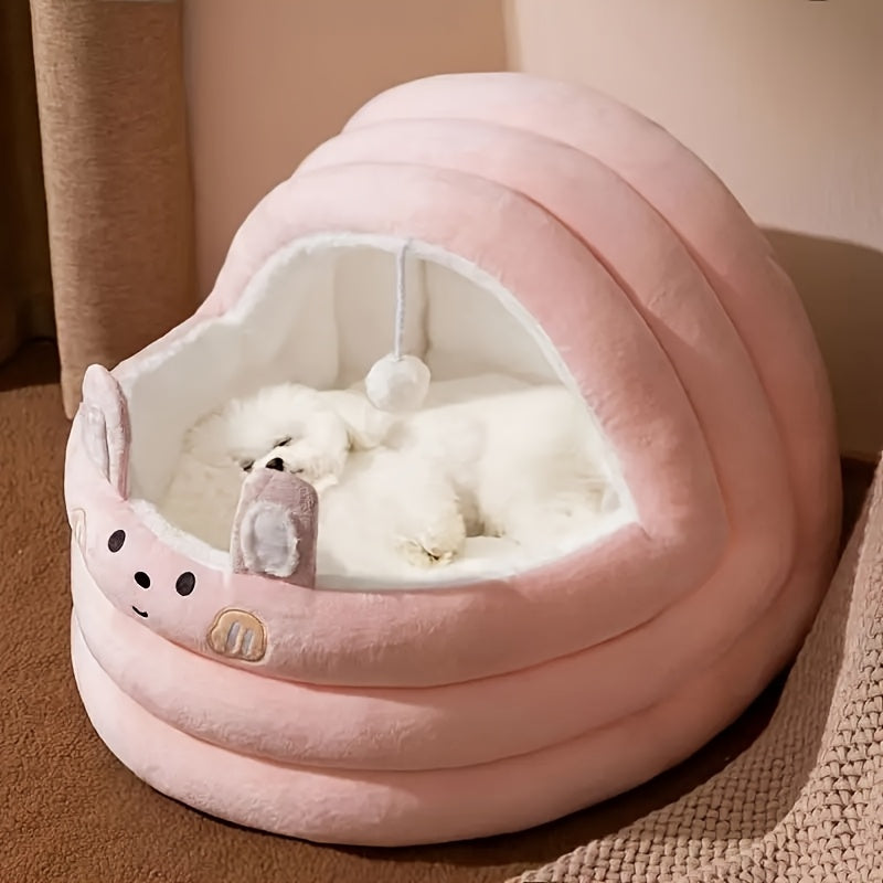 Cute Dog Bed Mat Removable Plush Thick Comfortable Warm Pet Bed