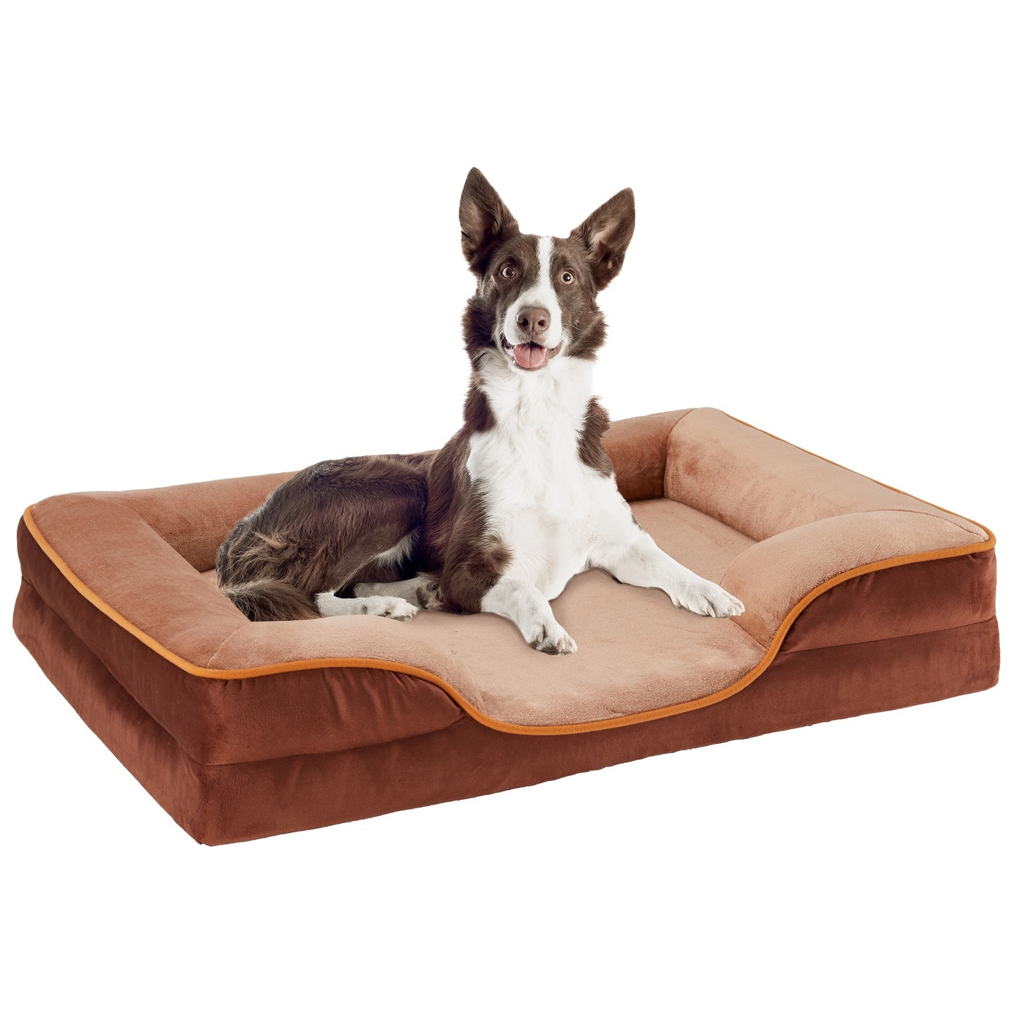 1pc MCQ Orthopedic Dog Bed with Washable Cover and Non-Slip Base
