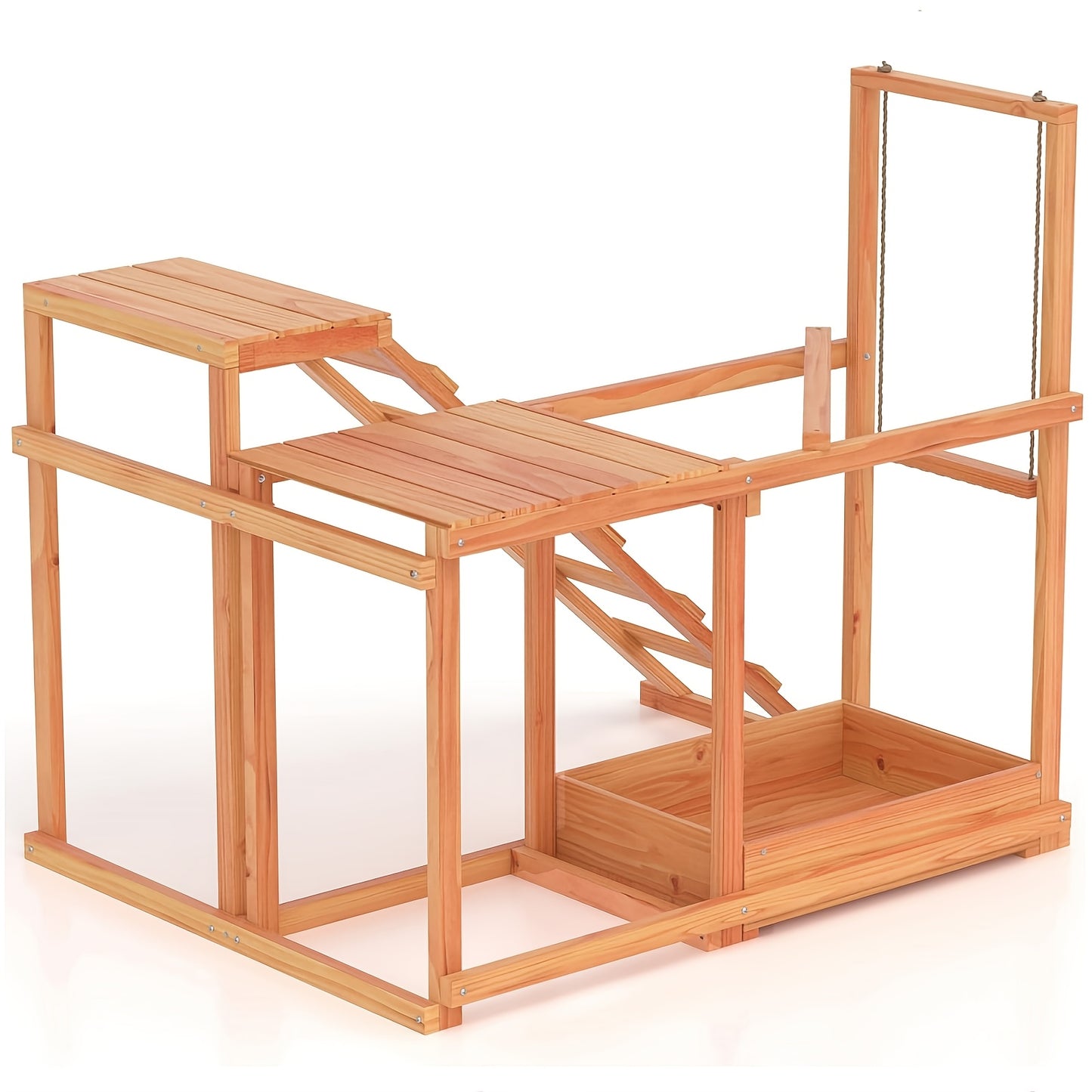 Chicken Perch Chicken Coop Accessory With Swing Ramp Platform