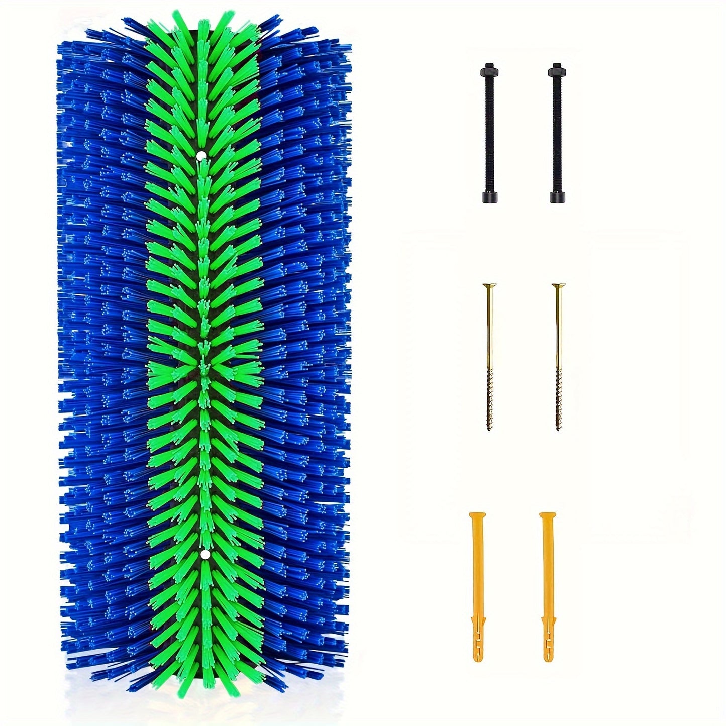 1pc Durable Livestock Scratch Brush 19x8 Inch Ideal for Horse Cow Sheep Grooming Includes Screw On Accessories No Batteries Required Horse Grooming Supplies