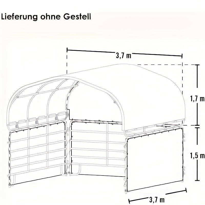 12 Foot X 12 Foot Equine Livestock Agricultural Shelter Enclosure Kit Mixed Color Polyester Fiber