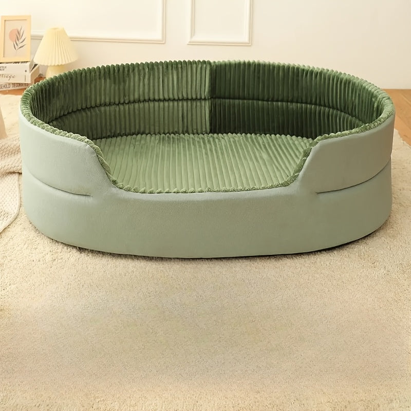 Cozy Plush Dog Bed and Cat Sofa Fluffy Washable Non Slip Round Basket for All Seasons Deep Sleep Three Dimensional Nesting Ideal for Small to Large Breeds Pet Relaxation Bed