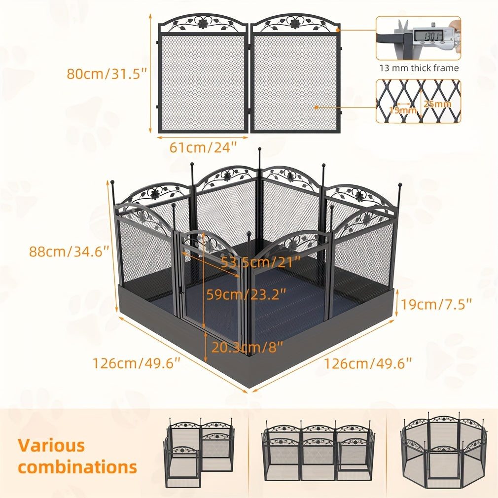 Large Dog Pet Playpen Cage Heavy Duty Metal Enclosure Fence