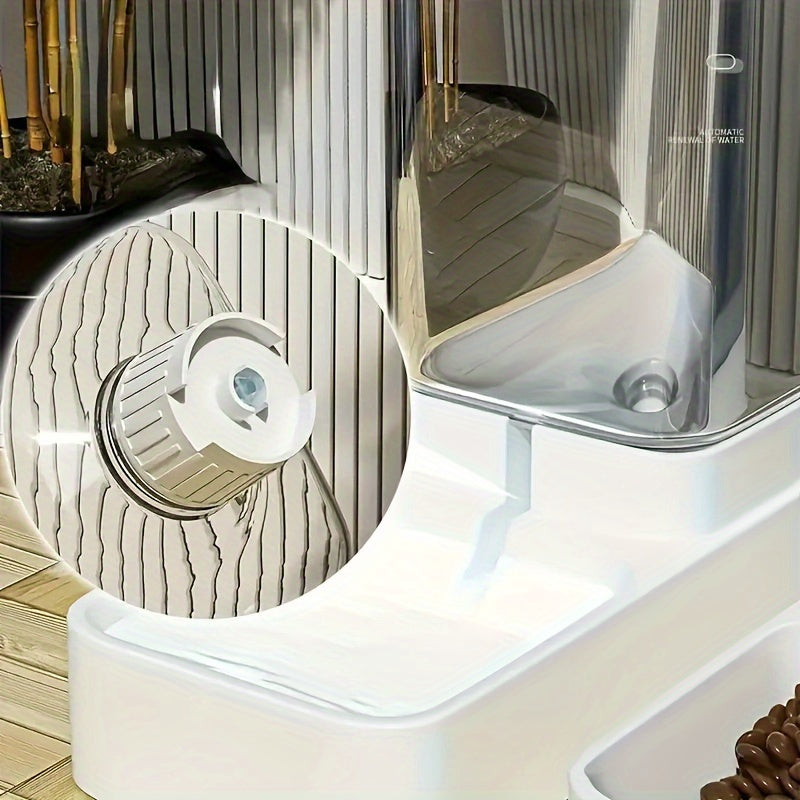 Automatic Cat Feeder And Water Dispenser Set 1.0gal Capacity