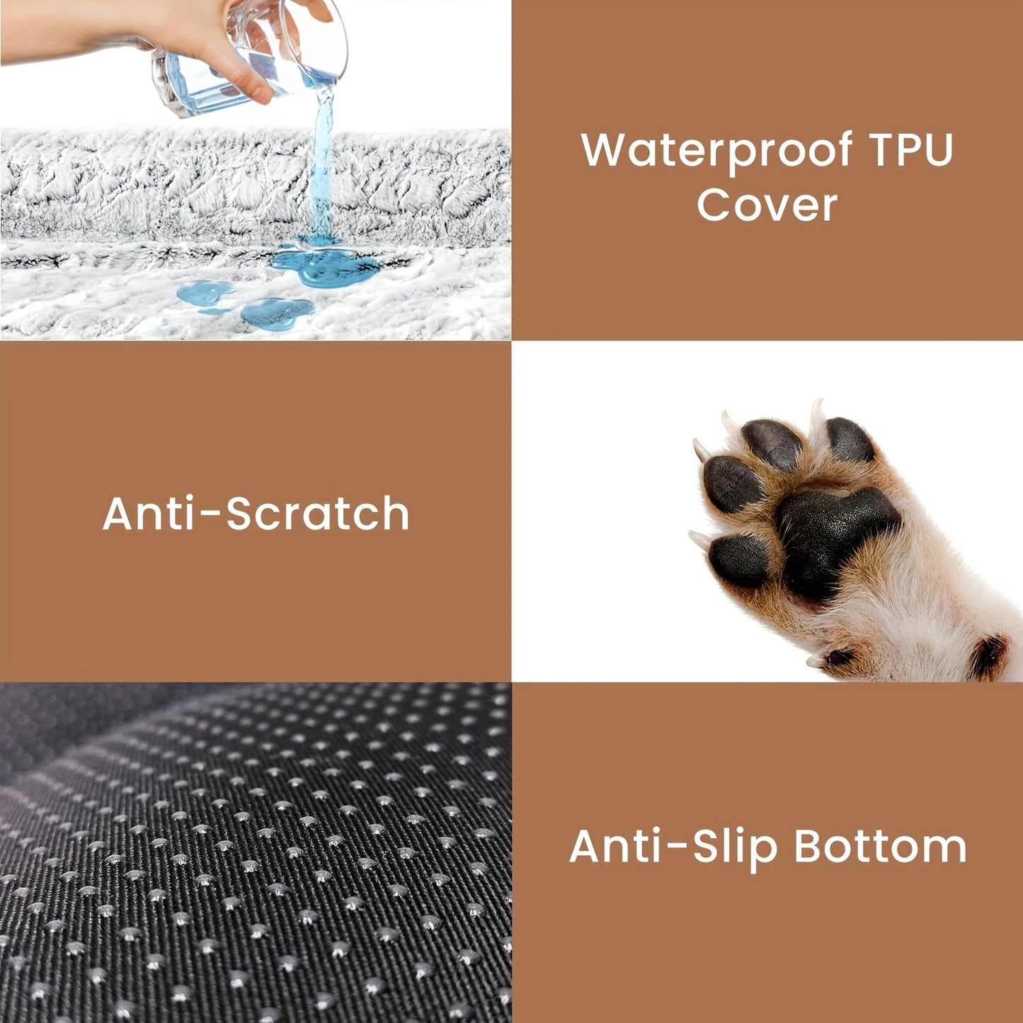 blunique® Dog Bed for Medium and Large Dogs, Grey Mat