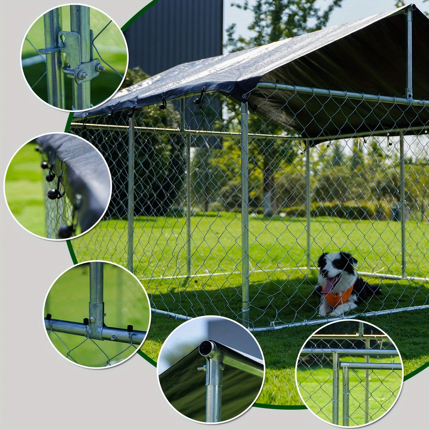 Outdoor Dog Enclosure Heavy Duty Dog Kennel House Mesh