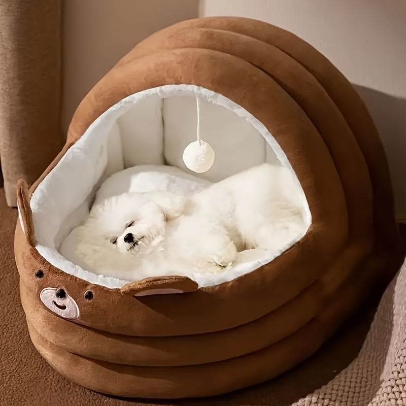 Cute Dog Bed Mat Removable Plush Thick Comfortable Warm Pet Bed