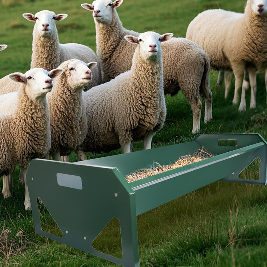45" Heavy-Duty Galvanized Steel Livestock Feeder