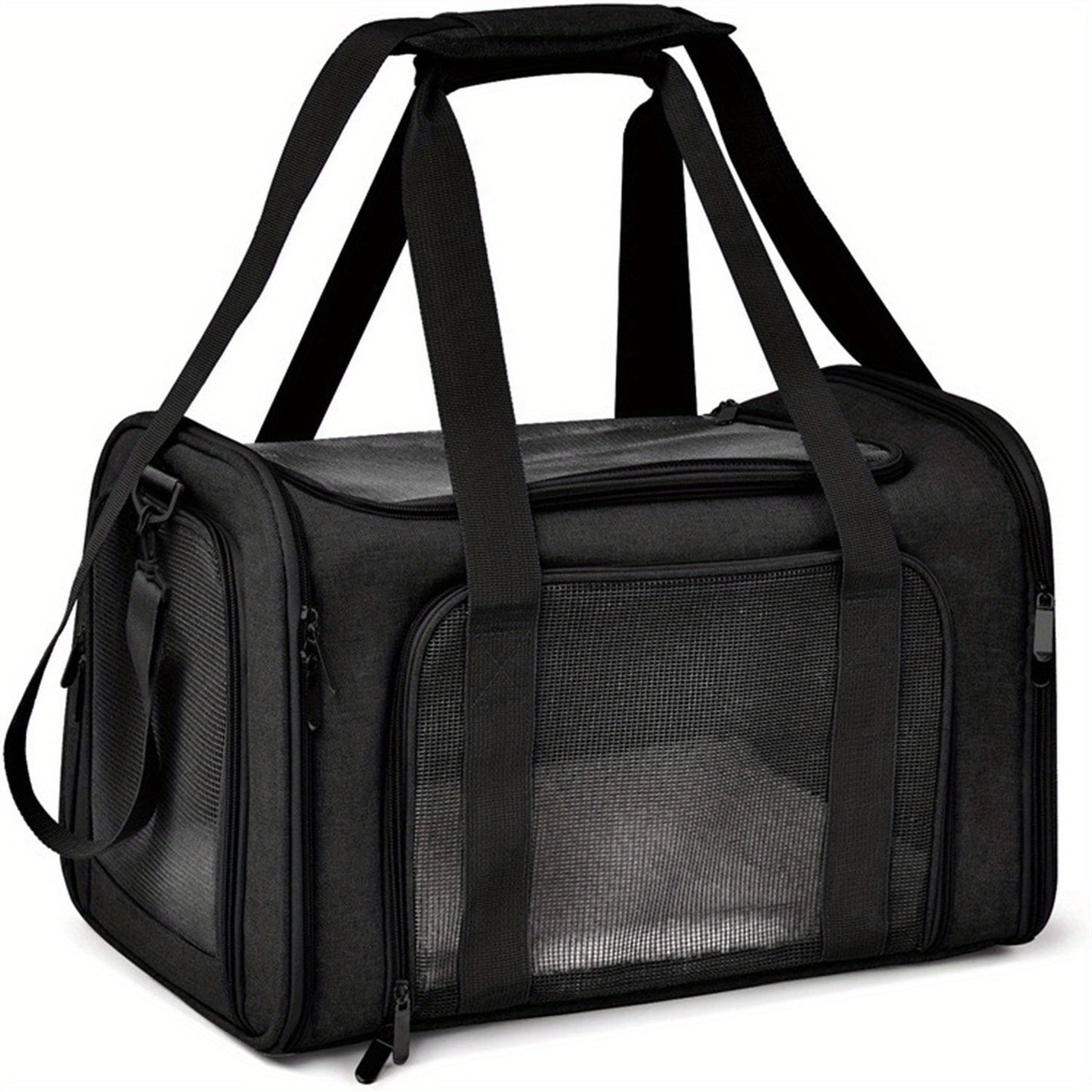 Ultra Comfy Portable Pet Carrier Bag Spacious Premium Plush Mat Safe Travel Companion for Medium Cats and Small Dogs Up to 15 Pounds