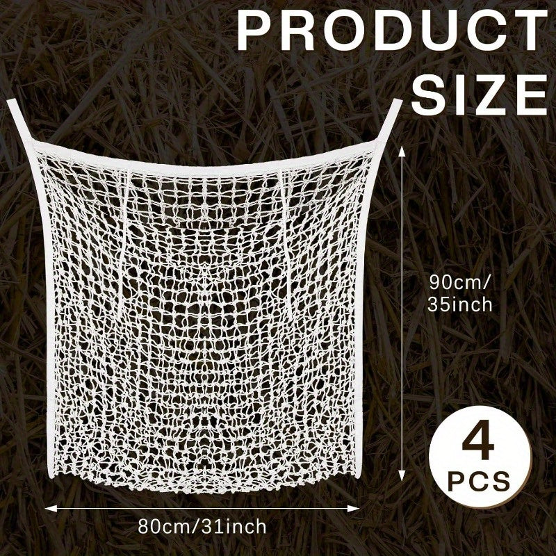 4 Pcs Hay Net Slow Feed