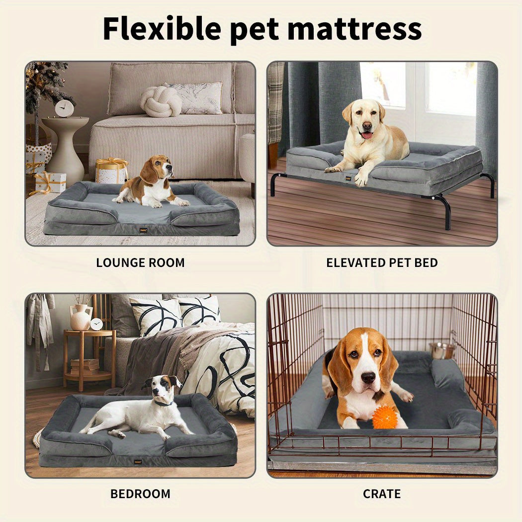 1pc Extra Large Orthopedic Dog Bed with Memory Foam Design