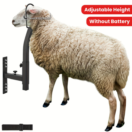 Happybuy Livestock Trimming Stand Goat and Sheep Stand with Adjustable Height and Width Metal with Nose Loop and Headpiece Ideal for Milking and Shearing Black