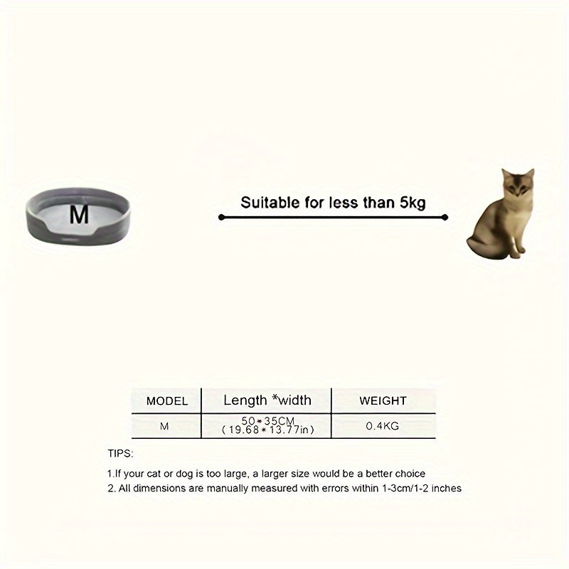 Spacious And Cozy Oval Pet Bed For Dogs With Memory Foam Filling All Seasons