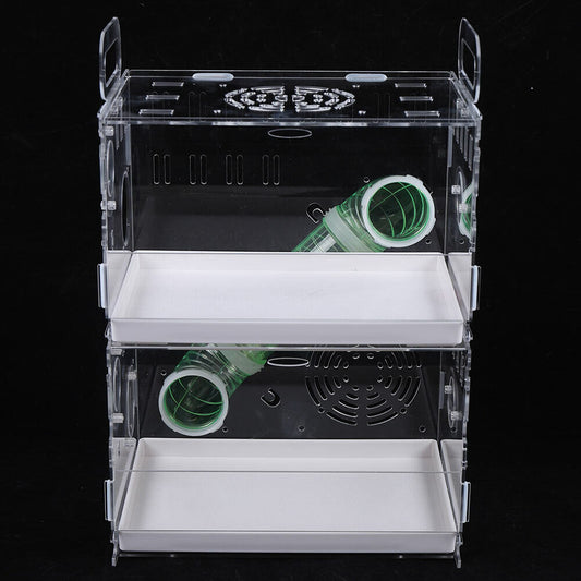 2 Layer Acrylic Transparent Hamster Cage Acrylic Hamster Breeding Cage Hamster Luxury Palace Rat Cage Mouse Habitat Pet Game House