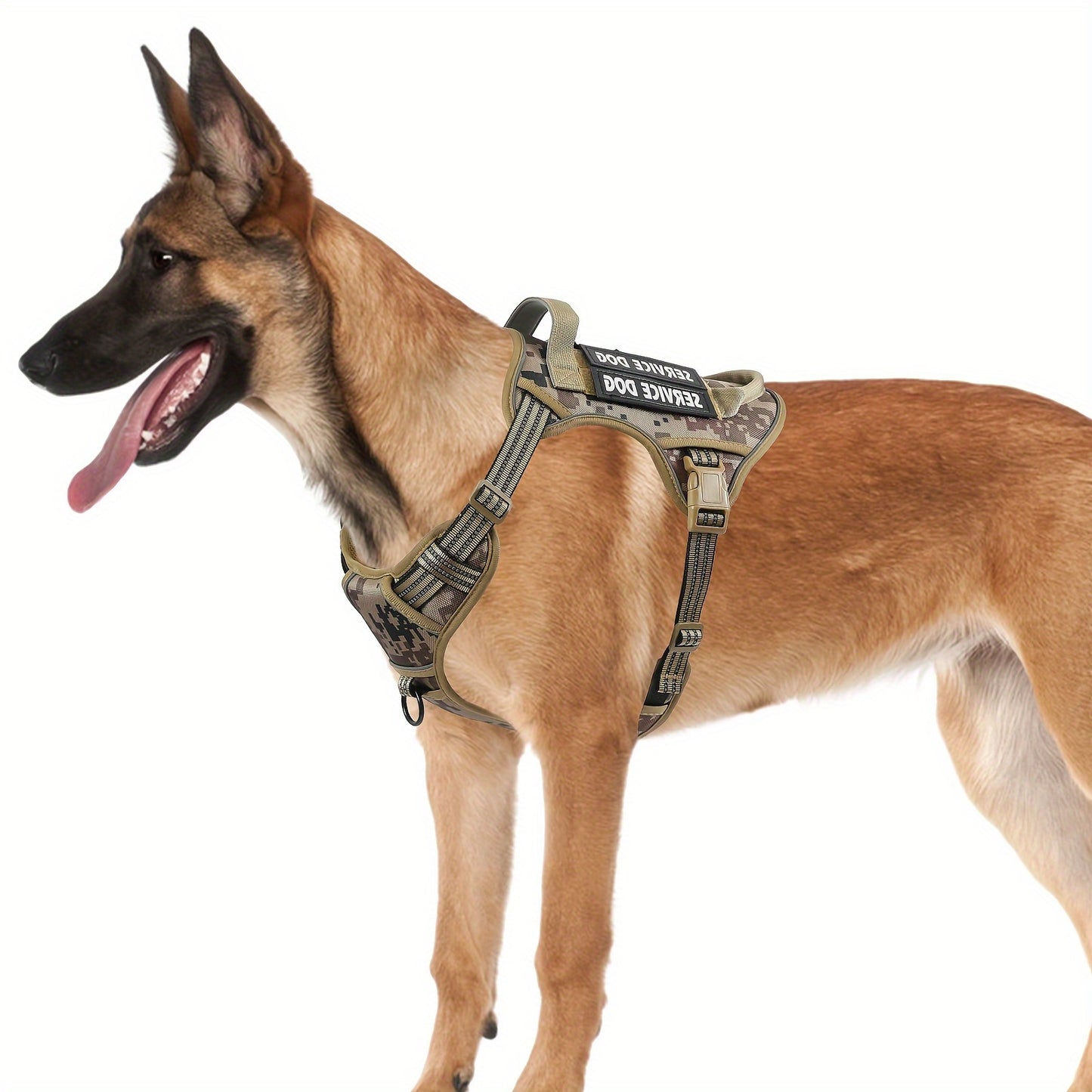 Tactical Dog Harness For Small Medium Large Dogs Heavy Duty No Pull Harness With Handle Adjustable Reflective Vest