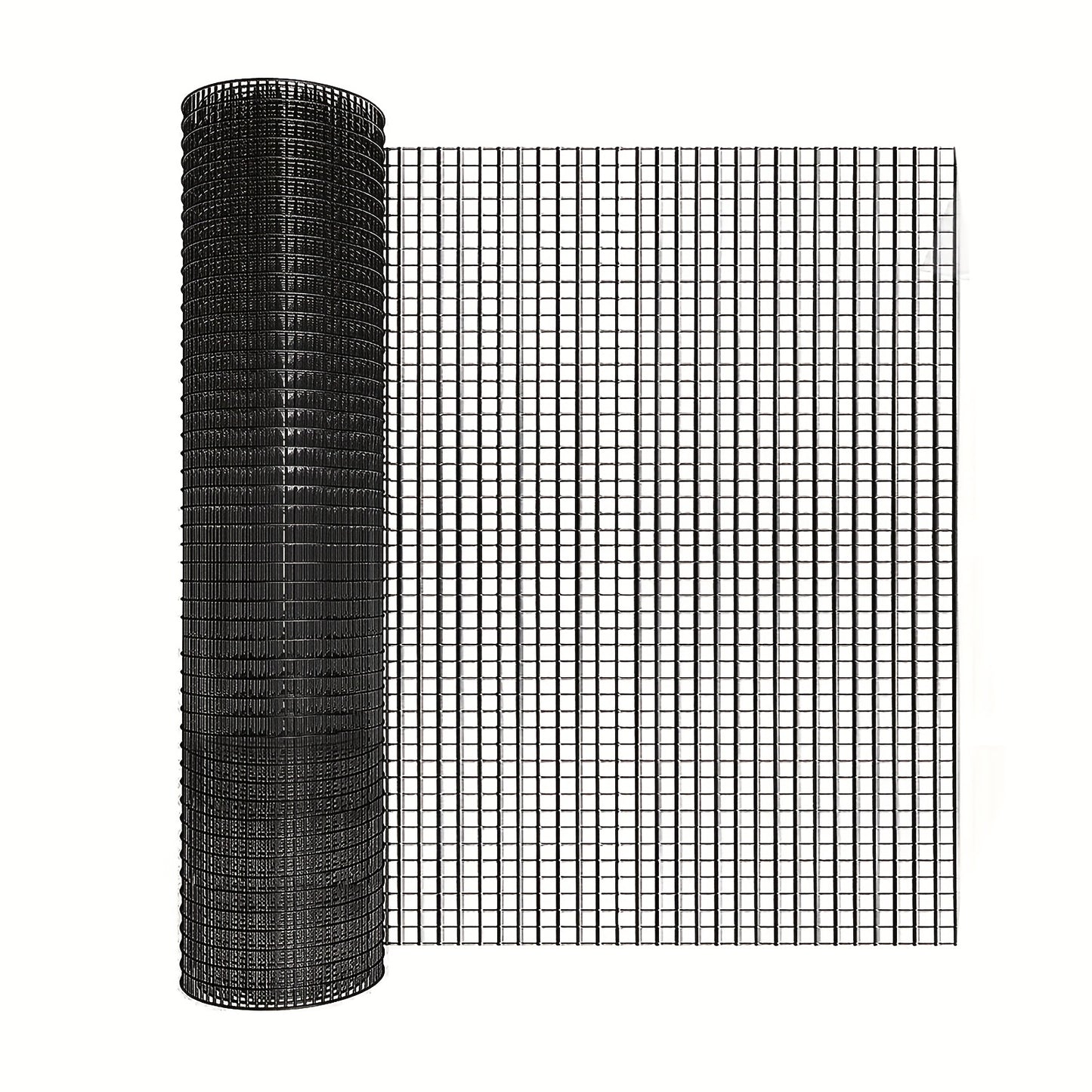 1/2 Inch 48 Inch X 100 Feet 19 Gauge PVC Coated Wire Mesh Rolls Vinyl Coated Welded Chicken Wire Fencing For Poultry Netting Black Rengue Black Hardware Cloth
