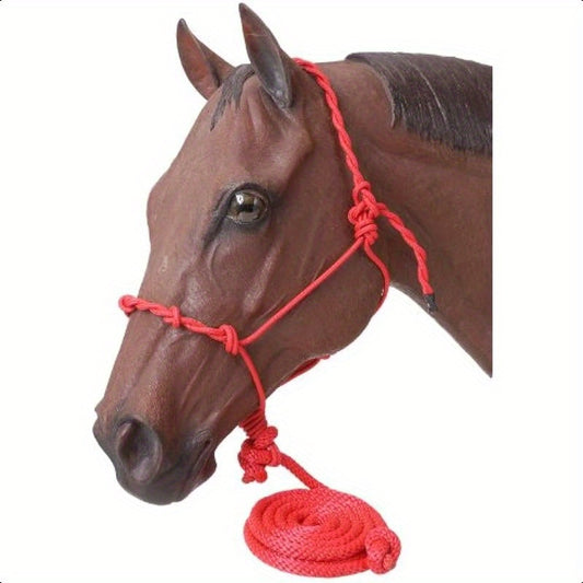Tough 1 Poly Rope Halter with Knots and Lead