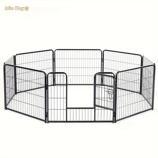 8 to 16 Panels DIY Indoor Dog Puppy Playpen Metal Dog Kennel with Door for Large Medium Small Dogs Safe and Stress Free Easy to Move and Assemble Indoor Outdoor Use