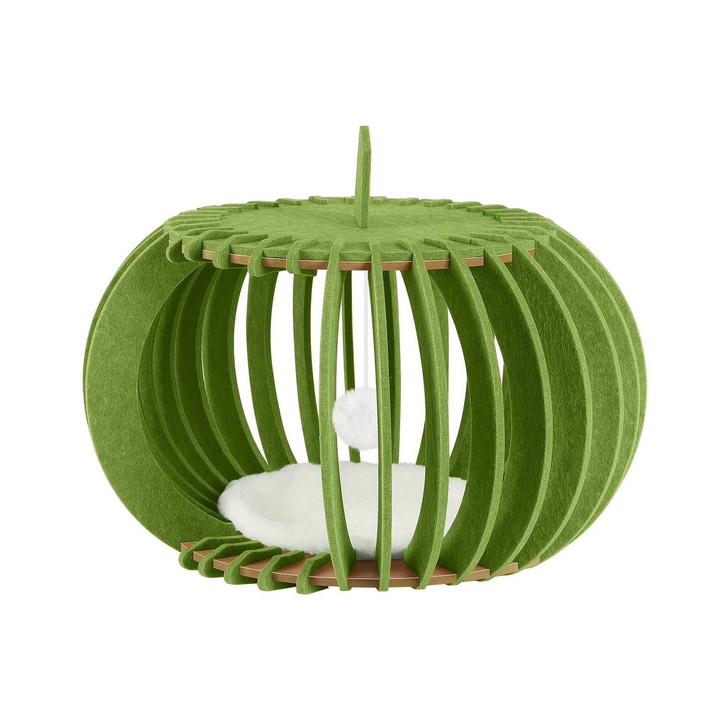 Polyester Fiber Pumpkin Shaped Cat Bed Multi Cat Family Nest Hidden House Enclosure Easy Assembly Seasonal Comfort Peekaboo Hideaway Portable Folding Cat Haven Unique Pumpkin Design Cat Cave House Ideal Birthday Present