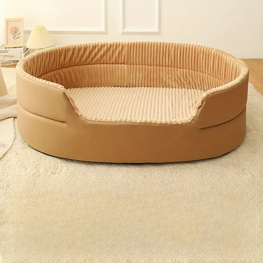 Cozy Plush Dog Bed and Cat Sofa Fluffy Washable Non Slip Round Basket for All Seasons Deep Sleep Three Dimensional Nesting Ideal for Small to Large Breeds Pet Relaxation Bed