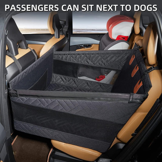 1pc Sportuli Breathable Polyester Knit Dog Car Seat Cover Medium Back Seat Extender Hammock with Strong Support for Long Car Trips Prevents Dog Falls and Seat Scratches Pet Car Seat for SUV Truck