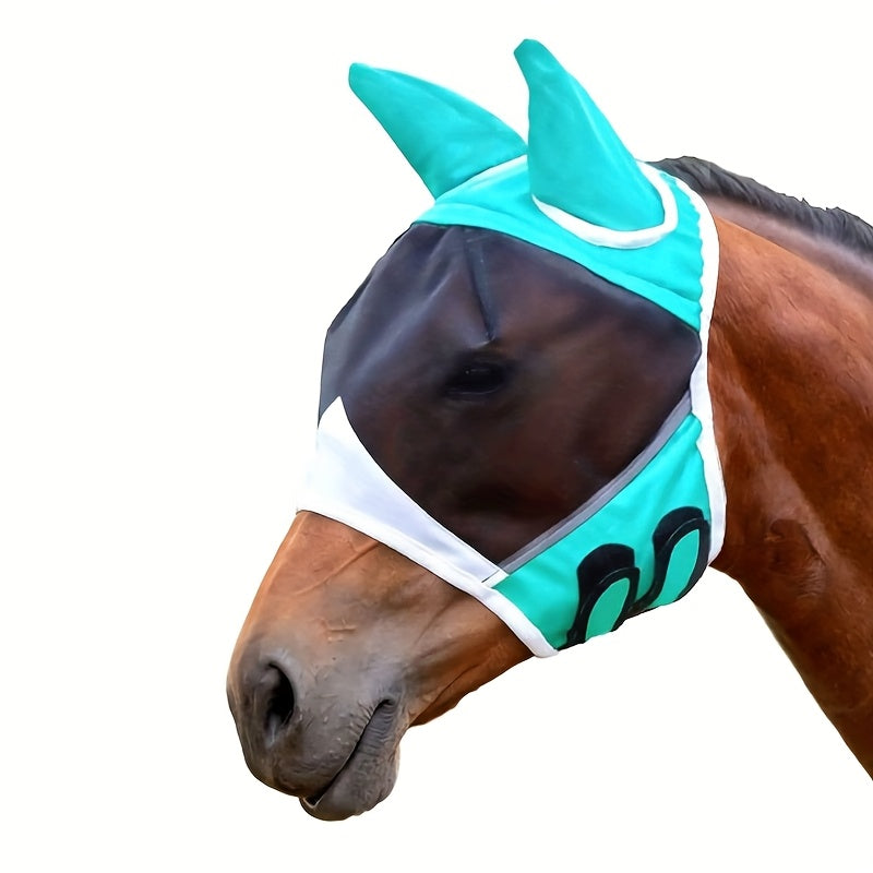Comfortable Horse Fly Mask with Ears, Durable Spandex