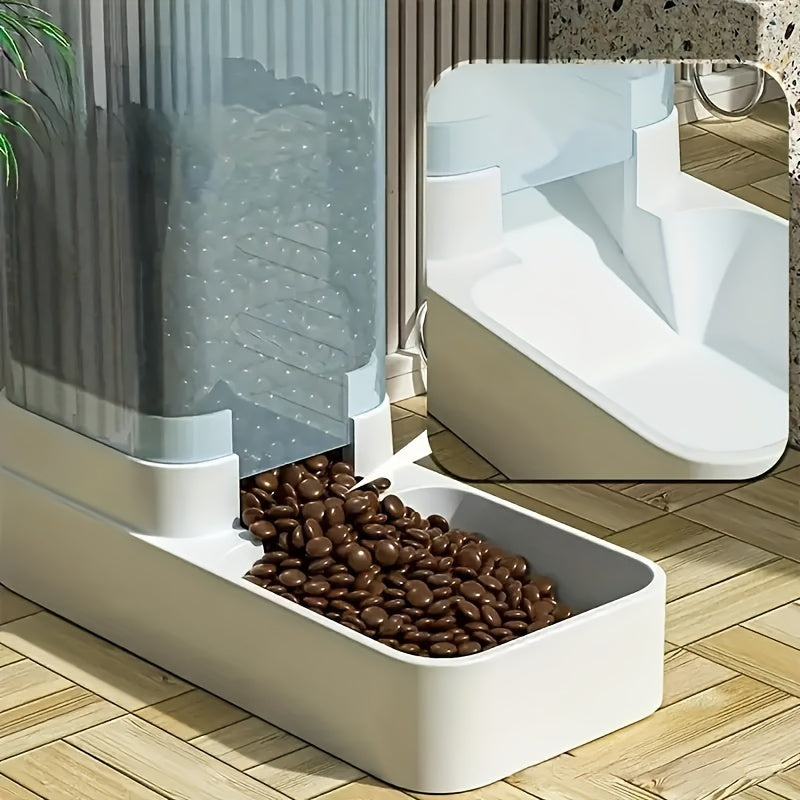Automatic Cat Feeder And Water Dispenser Set 1.0gal Capacity