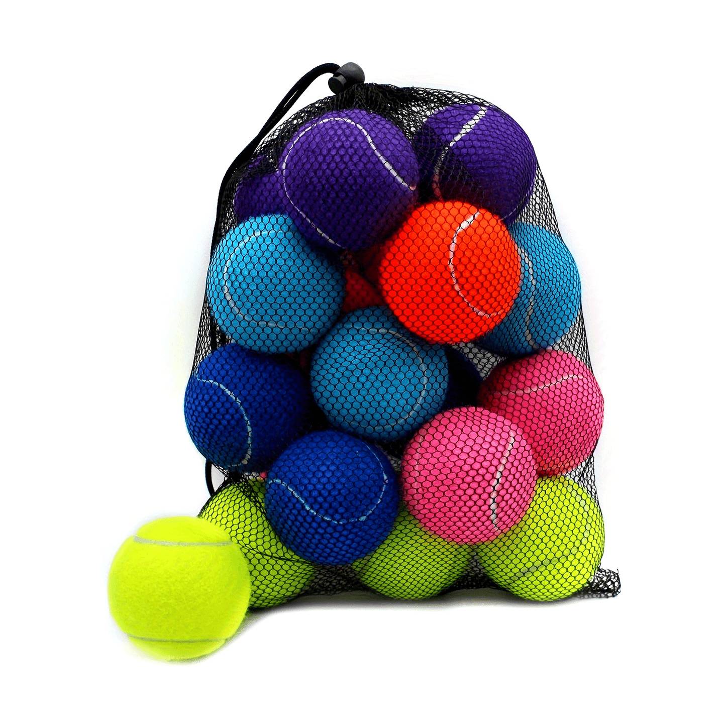 18pcs Training Tennis Balls Practice Balls With Mesh Bag Pet Dog Playing Balls Suitable For Beginner Tennis Training