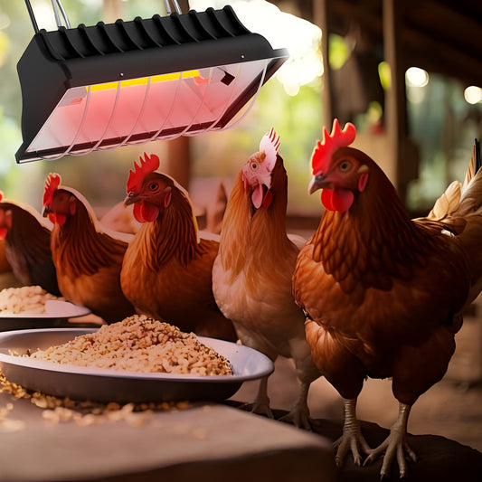 Adjustable Chicken Brooder Lamp 175250W Height and Temperature Control for Poultry and Livestock Durable Aluminum Alloy with AntiFall Design