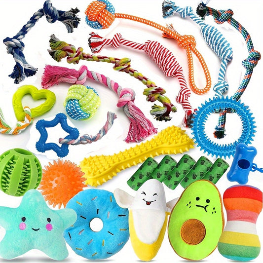 25pcs Luxury Dog Chew Toys for Puppy and Small Dogs